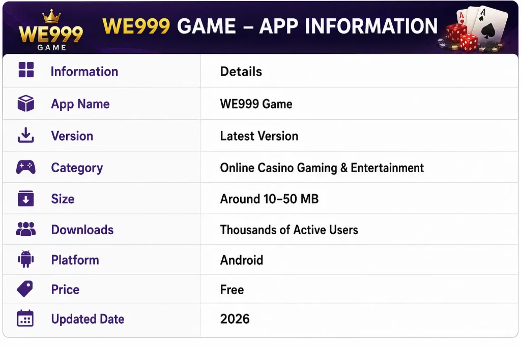 WE999 Game